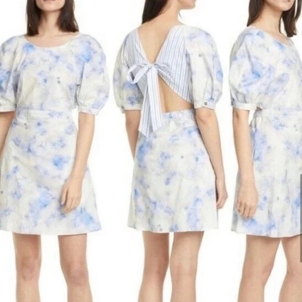 NWT Baum Und Pferdgarten Puff Sleeve Mini Dress